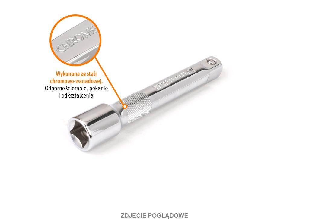 Przedłużka do nasadek 1/2" 125 mm, CR-V, Teger T-W-PRZE102 - zdjęcie 2