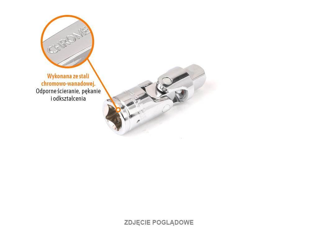Przegub uniwersalny do nasadek 1/4", CR-V, Teger T-W-PIR102 - zdjęcie 2