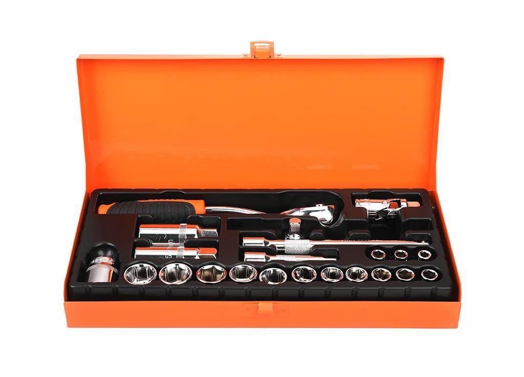 Zestaw kluczy nasadowych 3/8" (22 el), CR-V, Teger T-W-NWZK22