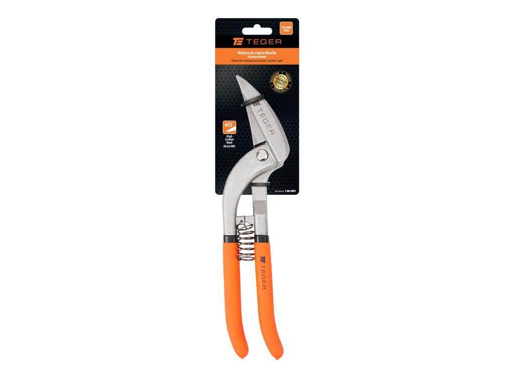 Nożyce do cięcia blachy - pelikan prawe / TEGER T-NB-N001 - zdjęcie 2