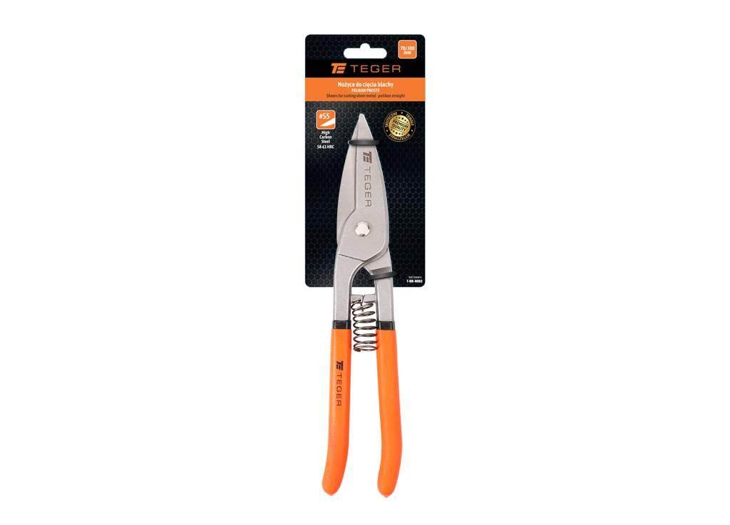Nożyce do cięcia blachy - pelikan proste / TEGER T-NB-N003 - zdjęcie 2