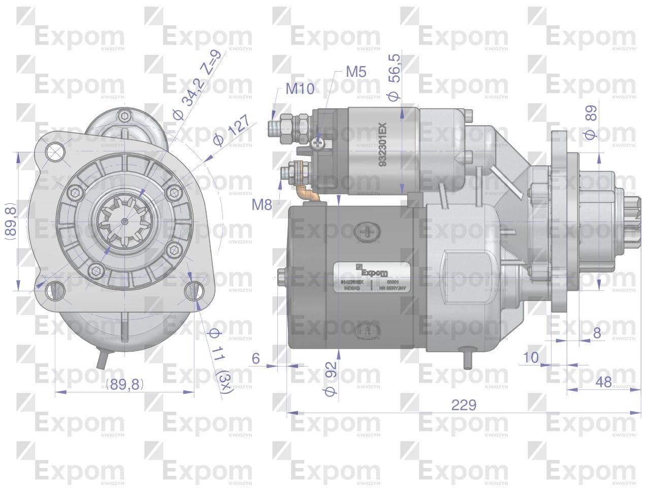 Rozrusznik z reduktorem typu Magneton 9142763 Proxima Forterra Blue Line EX - zdjęcie 4