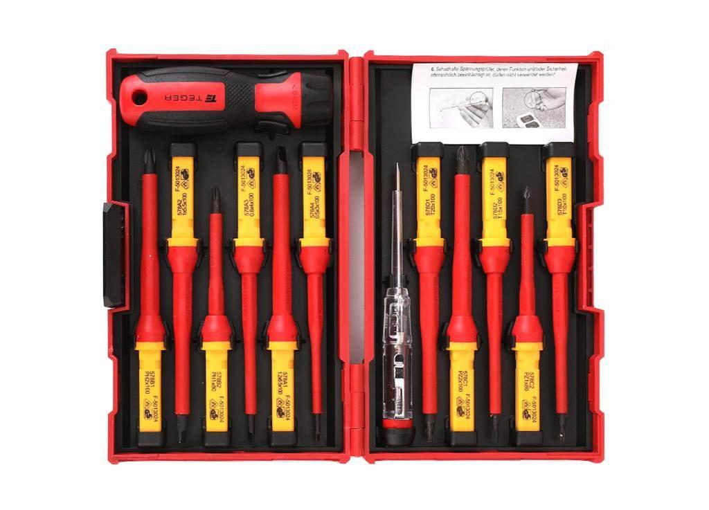 Zestaw wkrętaków VDE PROFESSIONAL 13 szt / Certyfikat GS/VDE / TEGER - zdjęcie 2