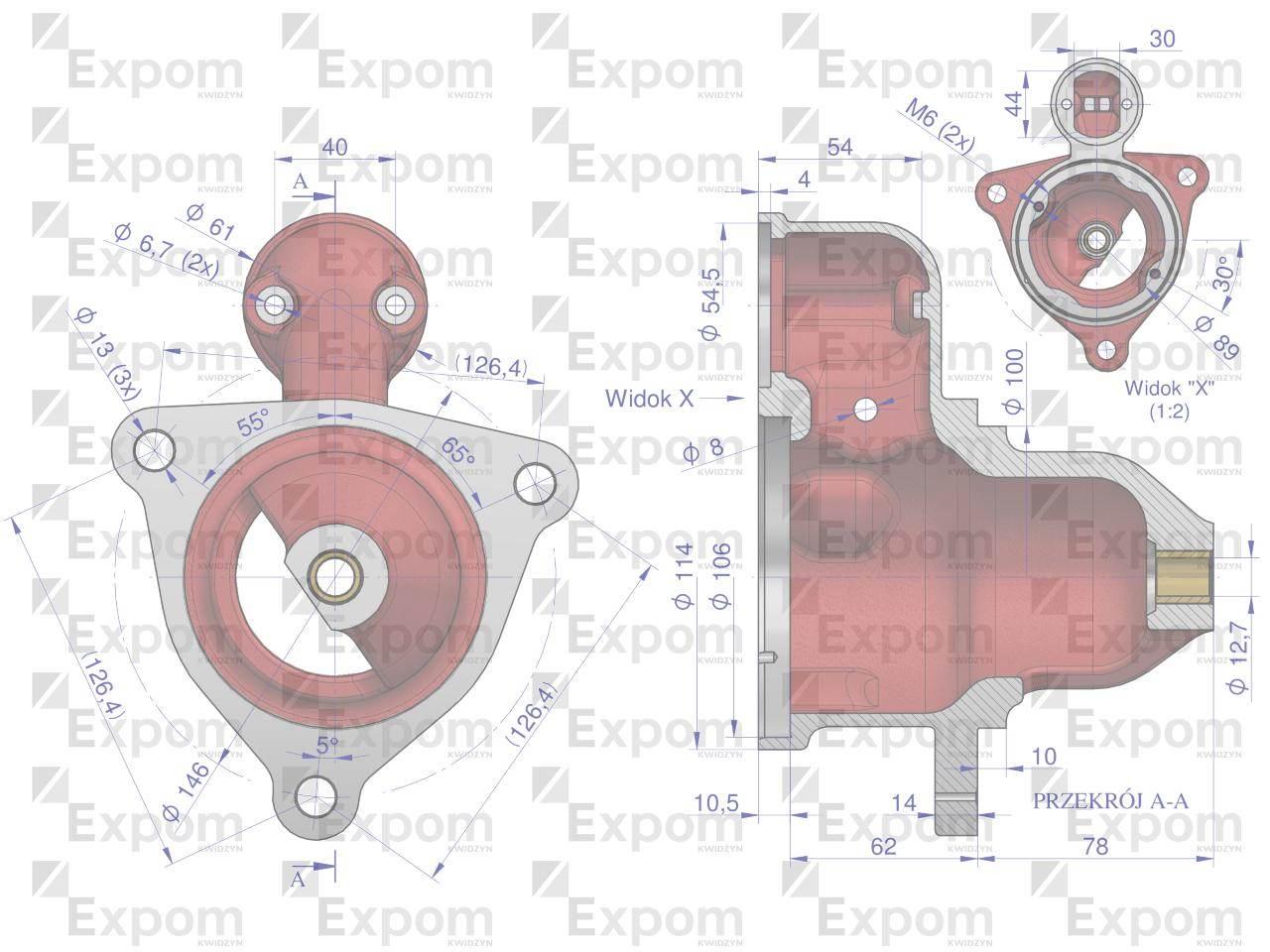 Głowica rozrusznika R11L T25 EXPOM KWIDZYN eu 142500EX - zdjęcie 3