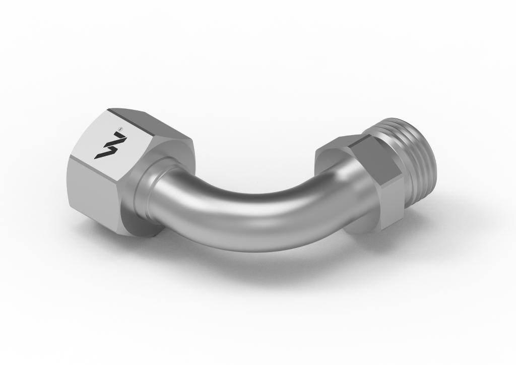 Kolanko hydrauliczne metryczne redukcyjne łukowe AB (XEVW) A-M22x1.5 15L / - zdjęcie 3