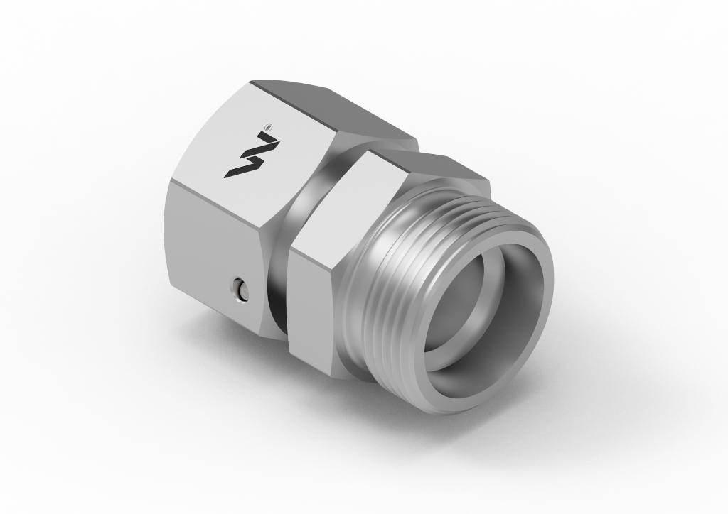 Złączka hydrauliczna metryczna AB (XKOR) A-M20x1.5 (60 stopni) / B-M18x1.5 - zdjęcie 3