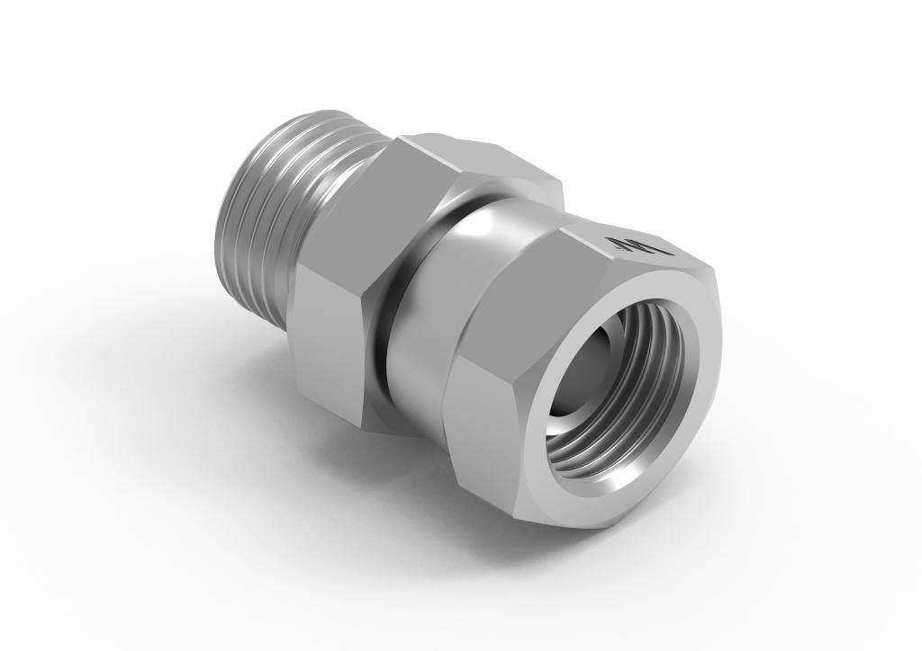 Złączka hydrauliczna calowa AB 3/8" BSP (XKOR) Waryński 2szt W-5203050606