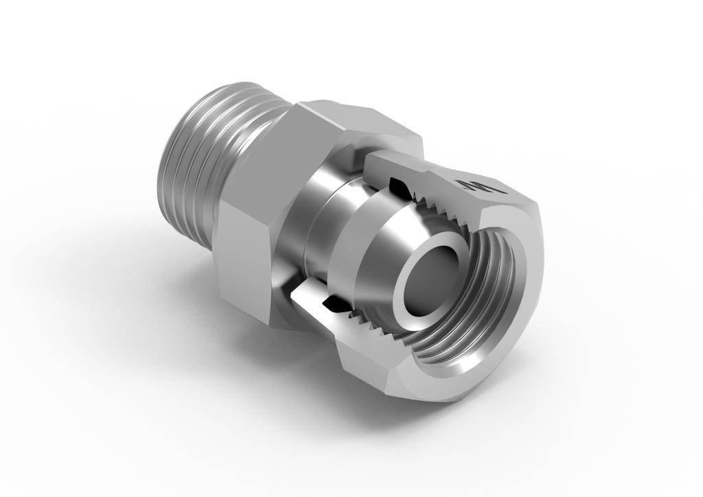 Złączka hydrauliczna calowa AB 3/8" BSP (XKOR) Waryński 2szt W-5203050606 - zdjęcie 2