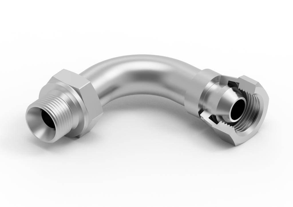 Kolanko hydrauliczne metryczne łukowe AB M20x1.5 (60 stopni) (XEVW) Waryńsk - zdjęcie 2