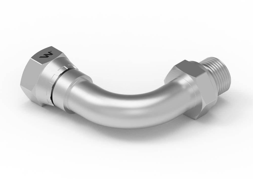 Kolanko hydrauliczne metryczne łukowe AB M20x1.5 (60 stopni) (XEVW) Waryńsk - zdjęcie 3