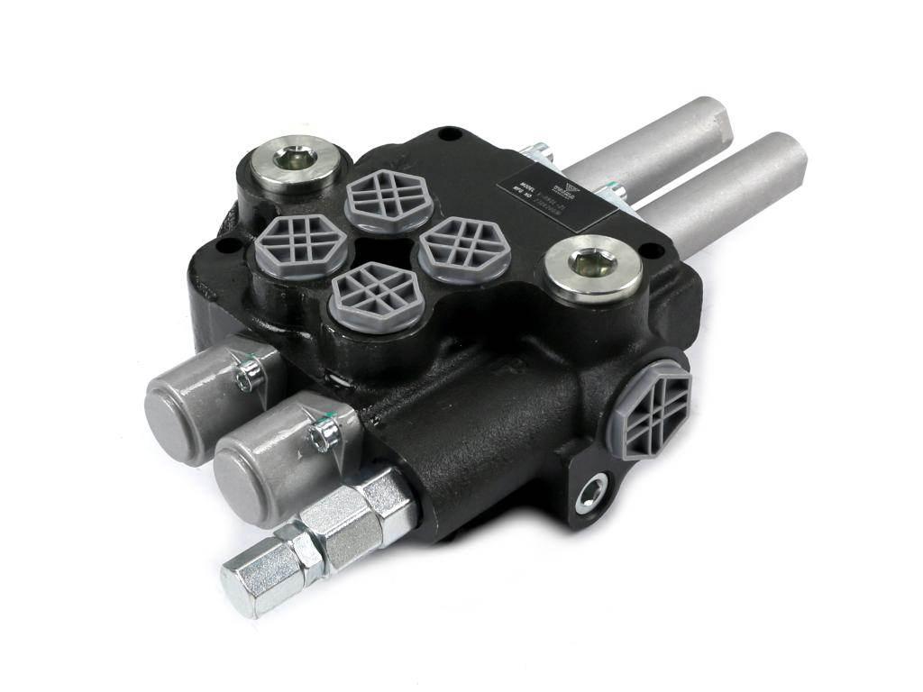 Rozdzielacz hydrauliczny 2-sekcyjny 80L sterowany joystickiem na linkę VOIM