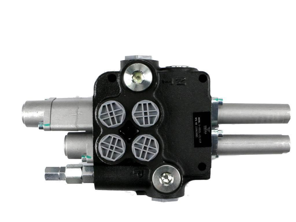 Rozdzielacz hydrauliczny 2-sekcyjny 80L (1-sekcja pływająca) sterowany na l - zdjęcie 3