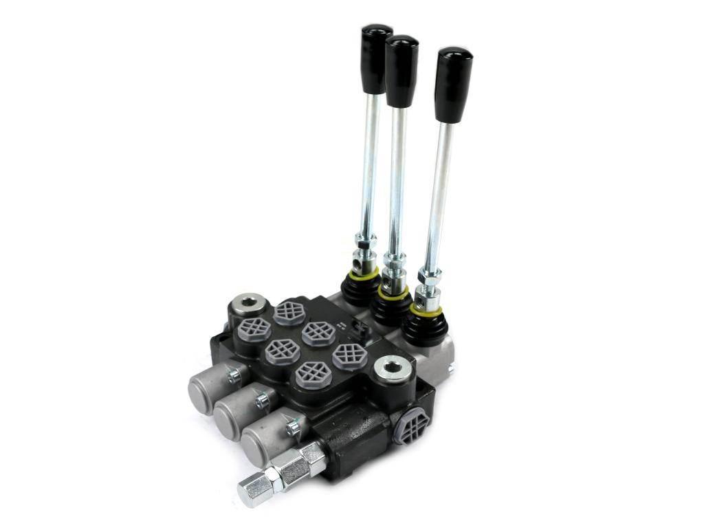 Rozdzielacz hydrauliczny 3-sekcyjny 40L z zatrzaskami VOIMA V-R40L-3Z