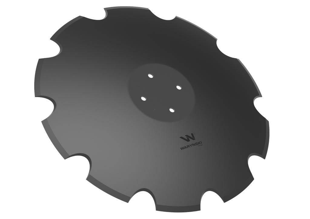 Talerz uzębiony Z-10 fi 560 mocowanie 4/98 grubość 4.5 stal borowa WARYŃSKI