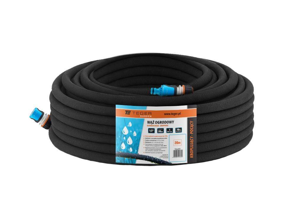 Wąż ogrodowy - kroplujący FI 1/2". 20m / TEGER T-O-NWOK12-20