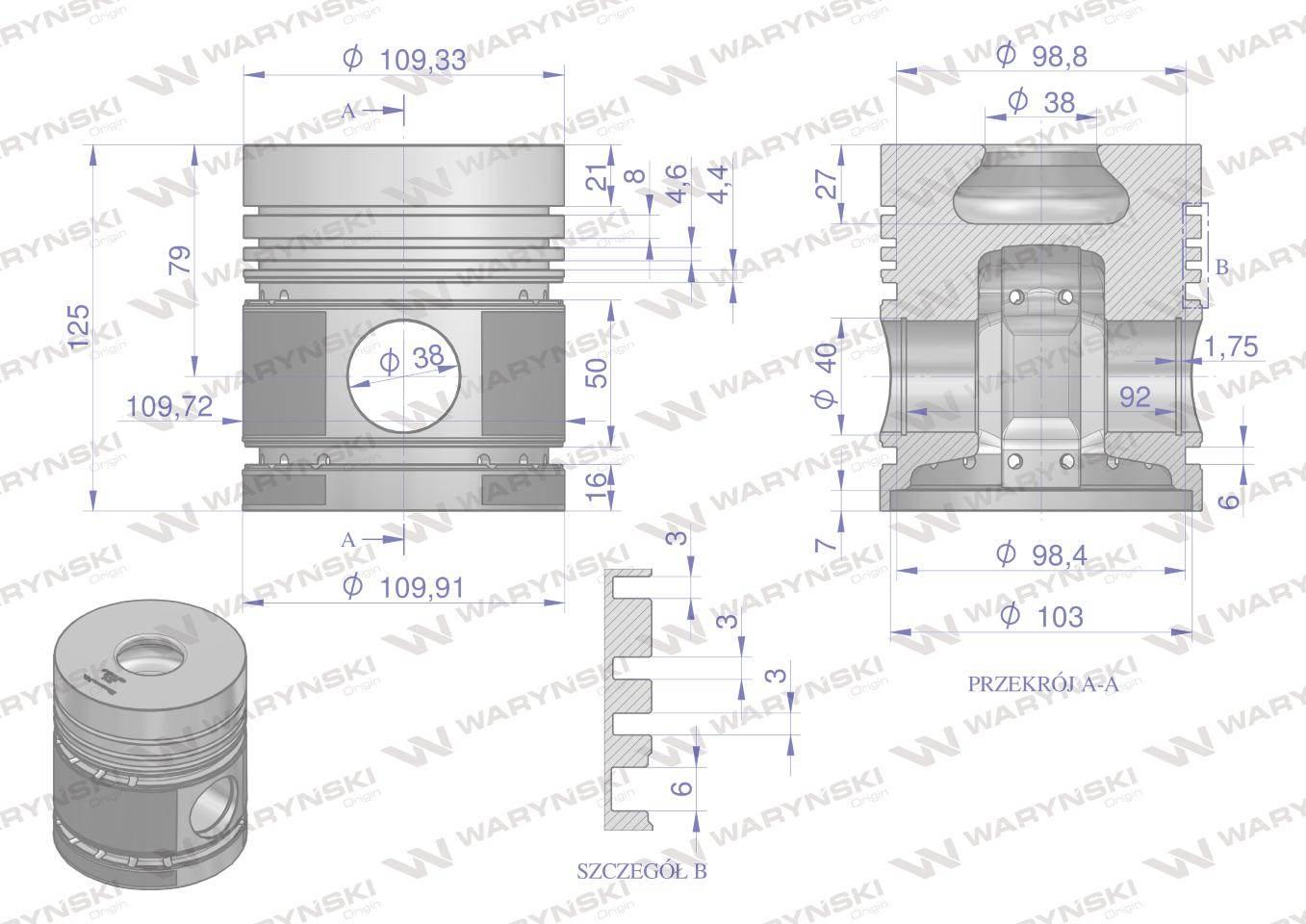 Zestaw naprawczy MTZ-80 Waryński W-240-1000108-C5 - zdjęcie 2
