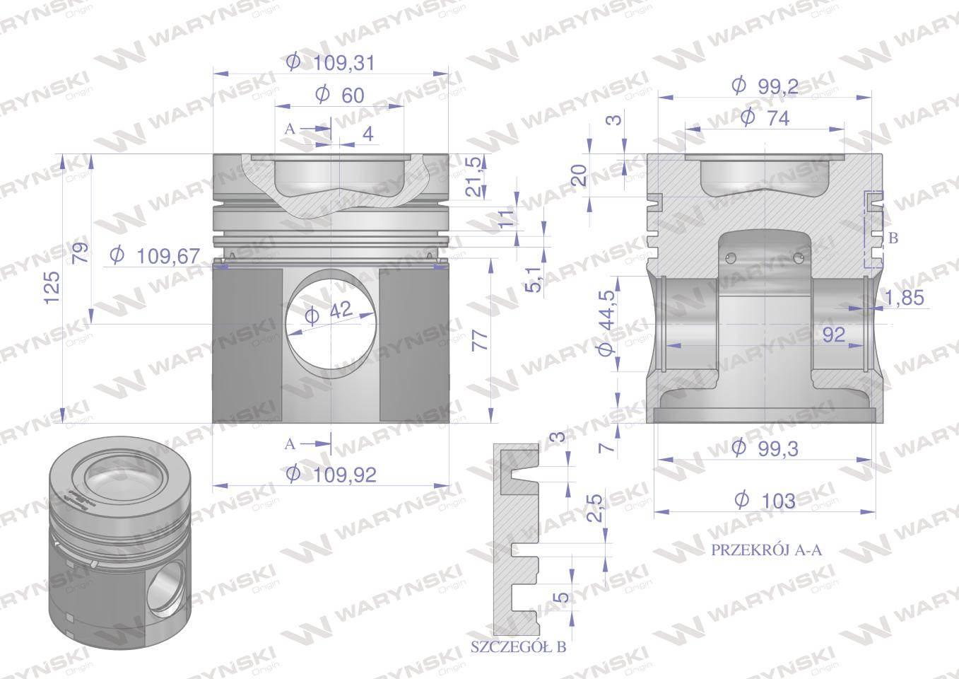 Zestaw naprawczy MTZ-245 Waryński W-245-1000108-B - zdjęcie 2