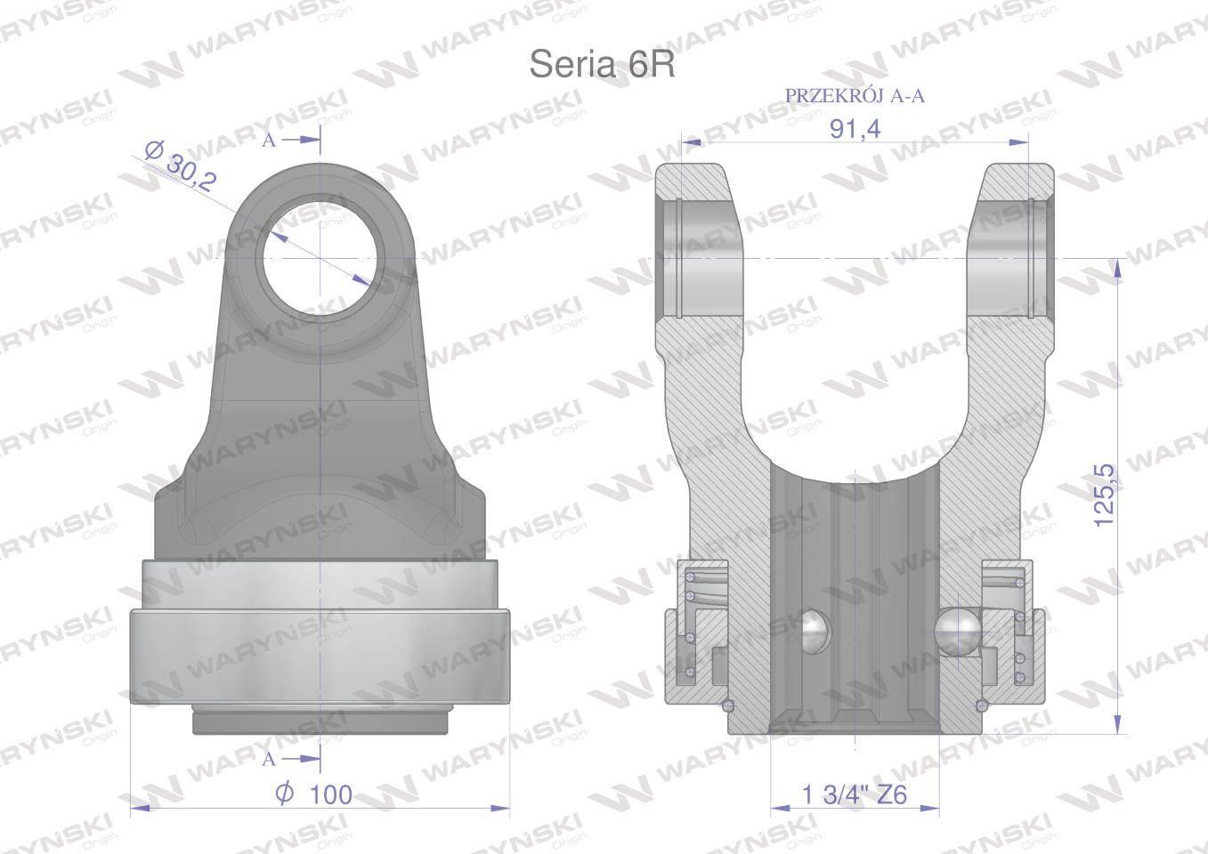 Widłak z pierścieniem 1 3/4 Z6 - 30.2X91.4 Seria 6R CE2020 Waryński - zdjęcie 2