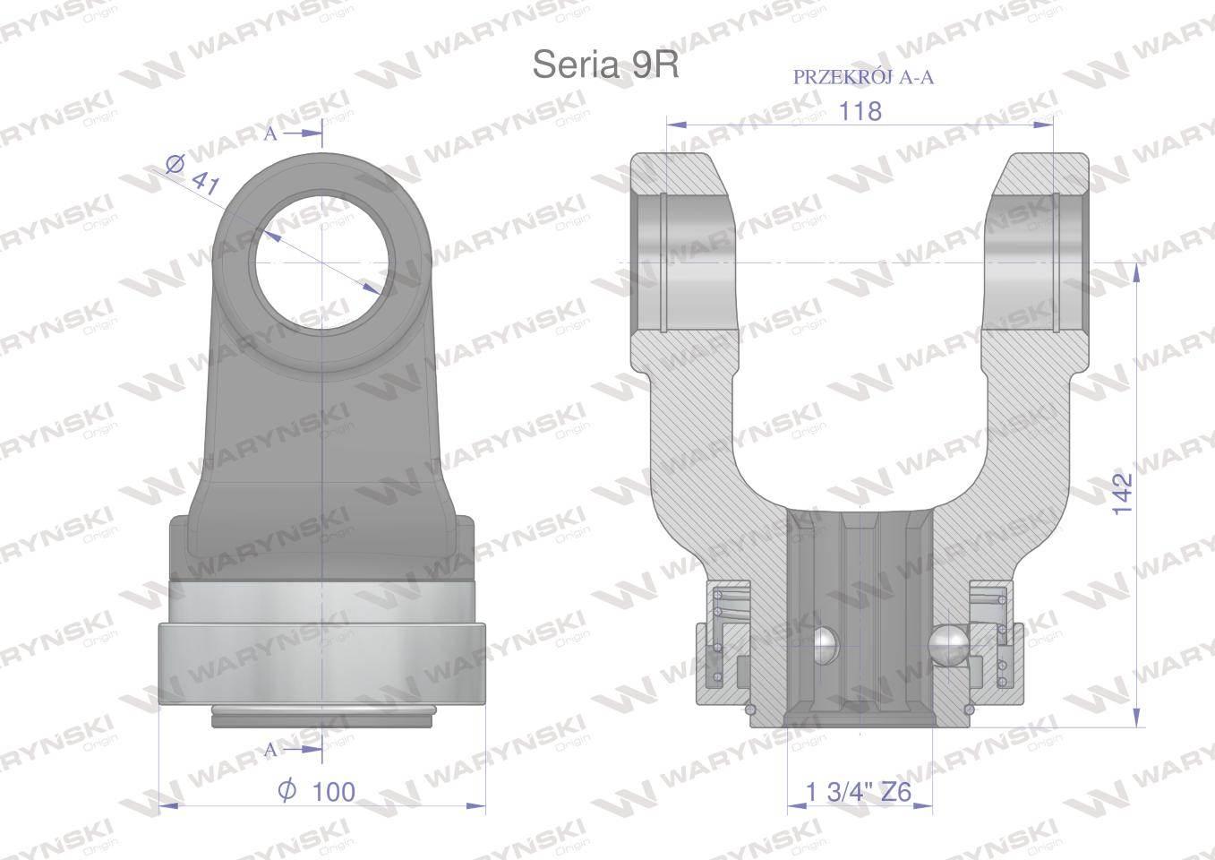 Widłak z pierścieniem 1 3/4 Z6 - 41X118 Seria 9R CE2020 Waryński WR527902 - zdjęcie 2