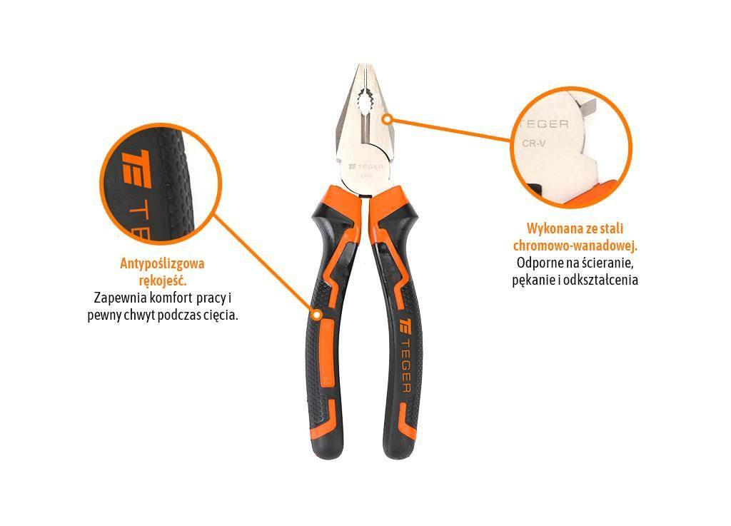 Szczypce uniwersalne 160 mm / TEGER T-W-SZU001 - zdjęcie 3