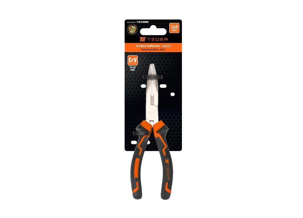 Szczypce wydłużone - odgięte 160 mm / TEGER T-W-SZW004
