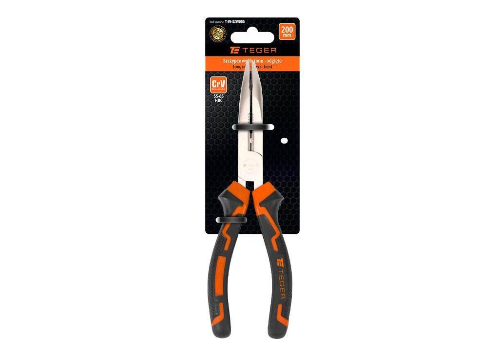 Szczypce wydłużone - odgięte 200 mm / TEGER T-W-SZW005