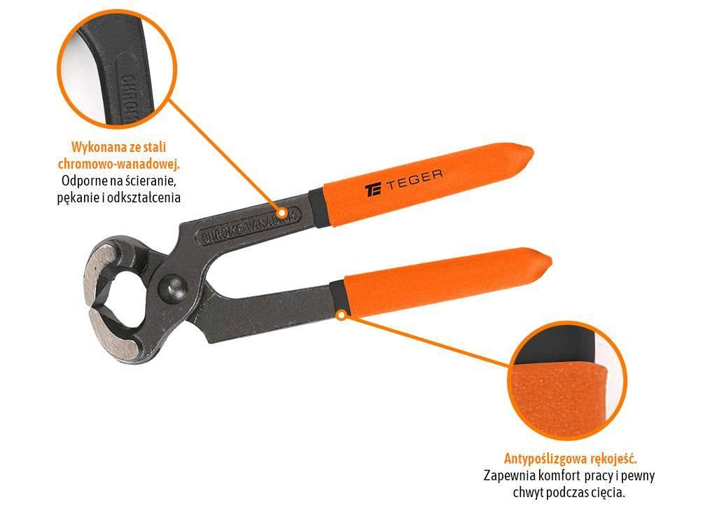 Obcęgi 180 mm / TEGER T-W-SZB003 - zdjęcie 3