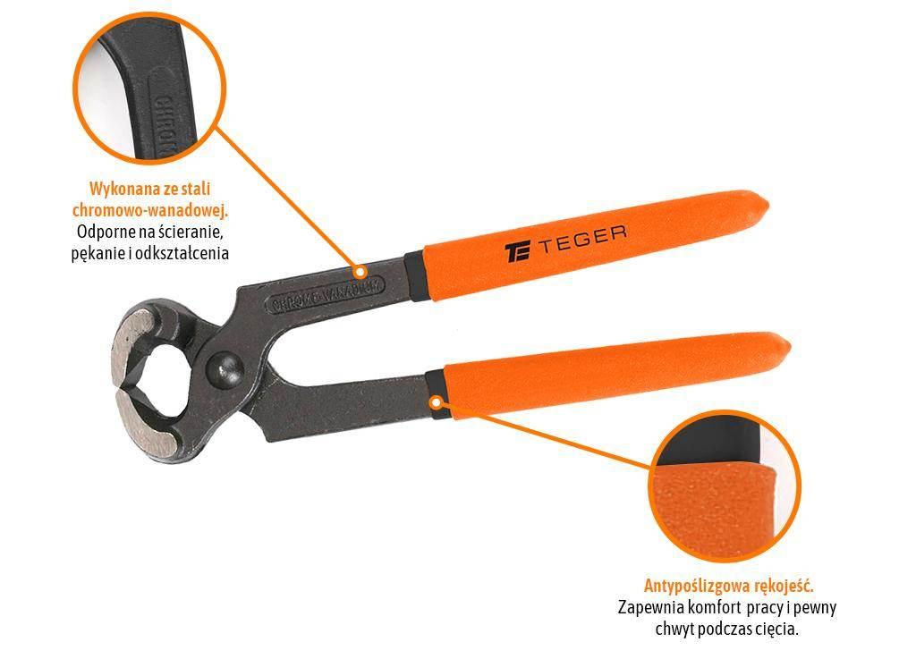 Obcęgi 200 mm / TEGER T-W-SZB004 - zdjęcie 3
