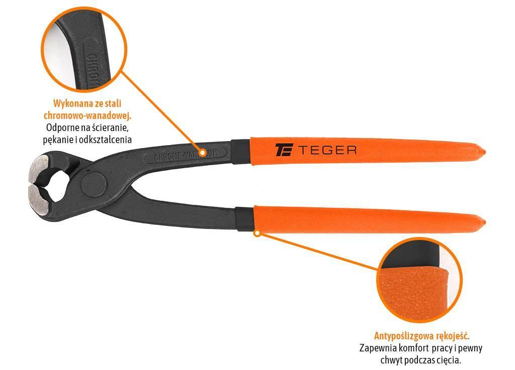 Szczypce tynkarskie 250 mm/ TEGER T-W-SZB005 - zdjęcie 3