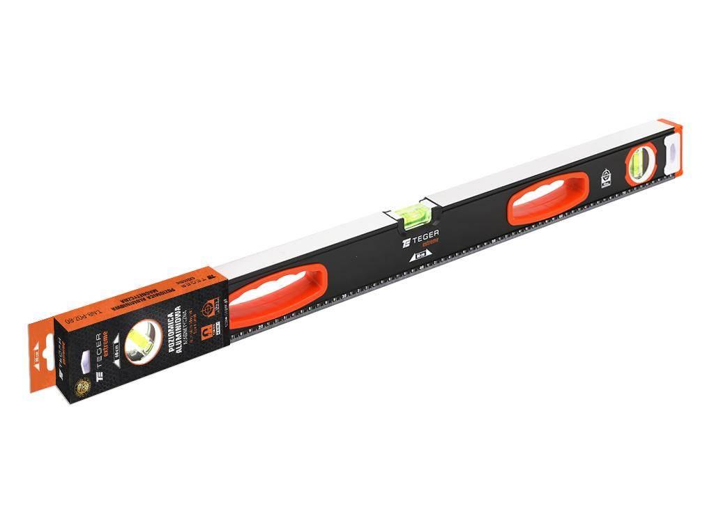 Poziomnica aluminiowa/magnetyczna 80 cm Extreme / TEGER T-NB-POZ-80 - zdjęcie 3