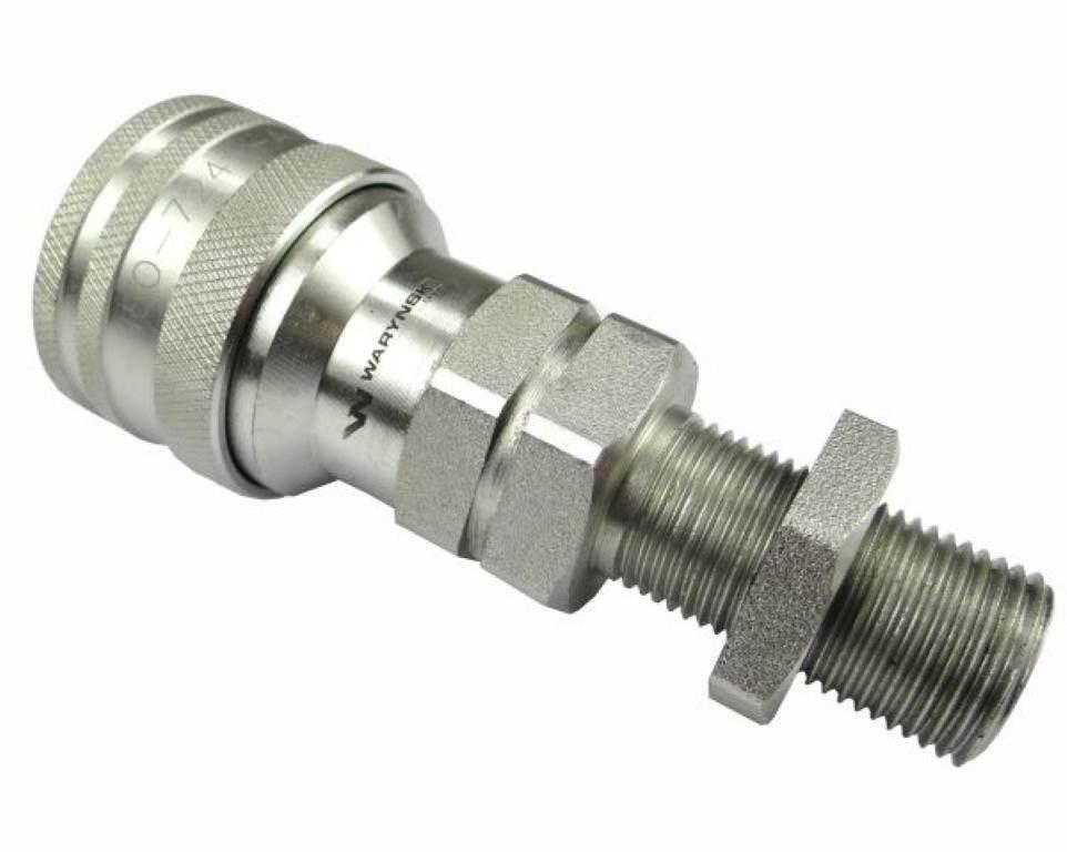 Szybkozłącze hydrauliczne gniazdo long M18x1.5 gwint zewnętrzny EURO (91008