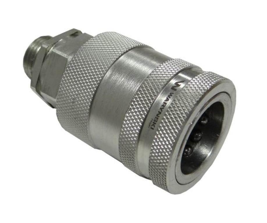 Szybkozłącze hydrauliczne gniazdo M18x1.5 gwint zewnętrzny EURO PUSH-PULL ( - zdjęcie 2