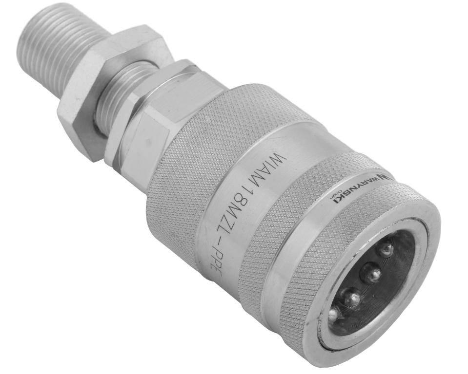 Szybkozłącze hydrauliczne gniazdo long M18x1.5 gwint zewnętrzny EURO PUSH-P