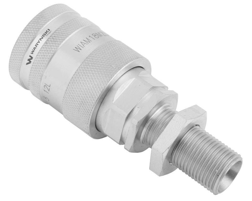 Szybkozłącze hydrauliczne gniazdo long M18x1.5 gwint zewnętrzny EURO PUSH-P - zdjęcie 2