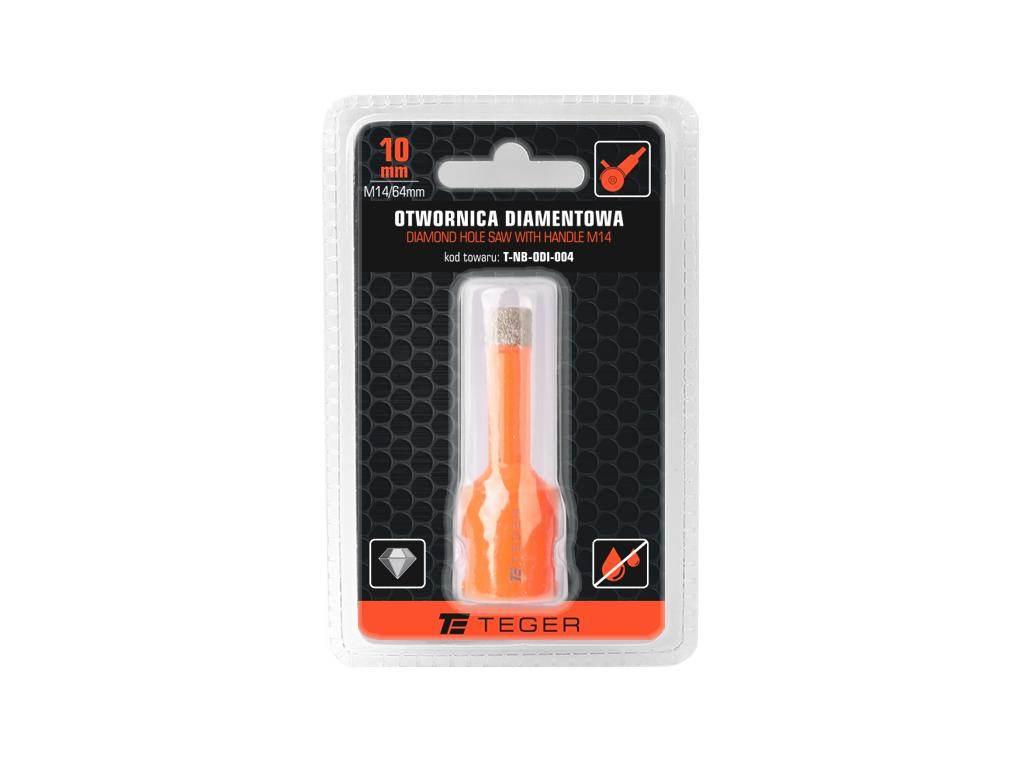 Otwornica diamentowa z uchwytem M14/10 mm / TEGER T-NB-ODI-004
