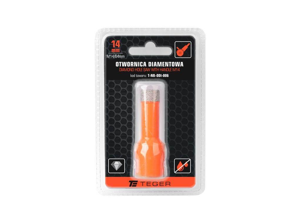 Otwornica diamentowa z uchwytem M14/14 mm / TEGER T-NB-ODI-006