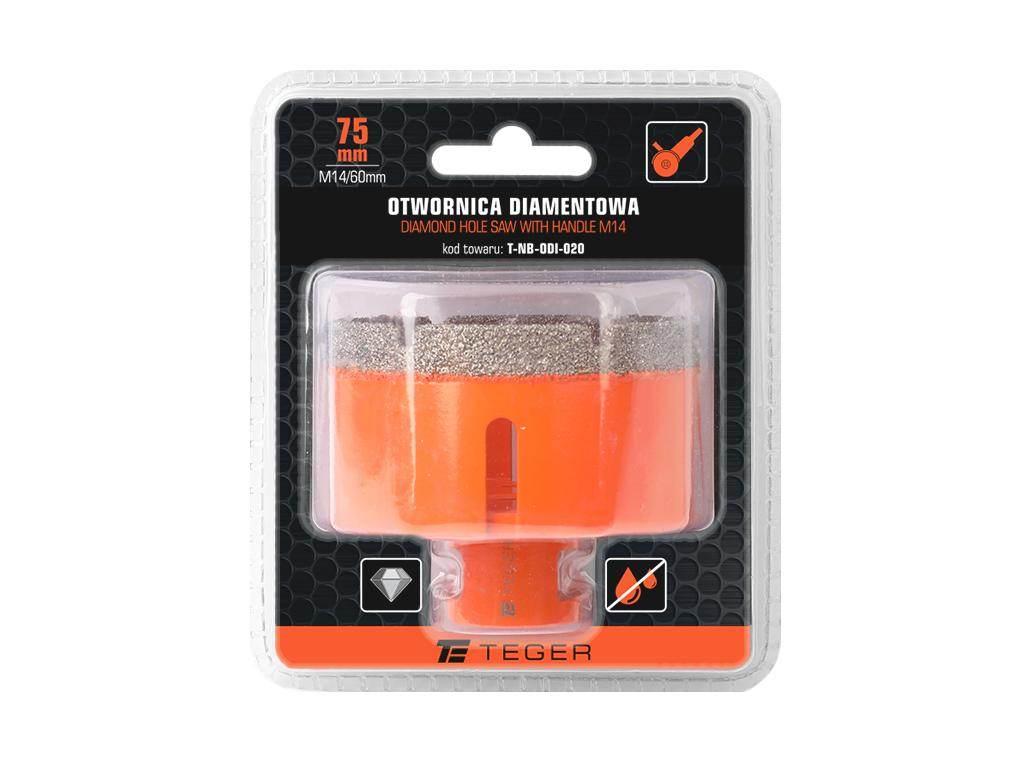 Otwornica diamentowa z uchwytem M14/75 mm / TEGER T-NB-ODI-020