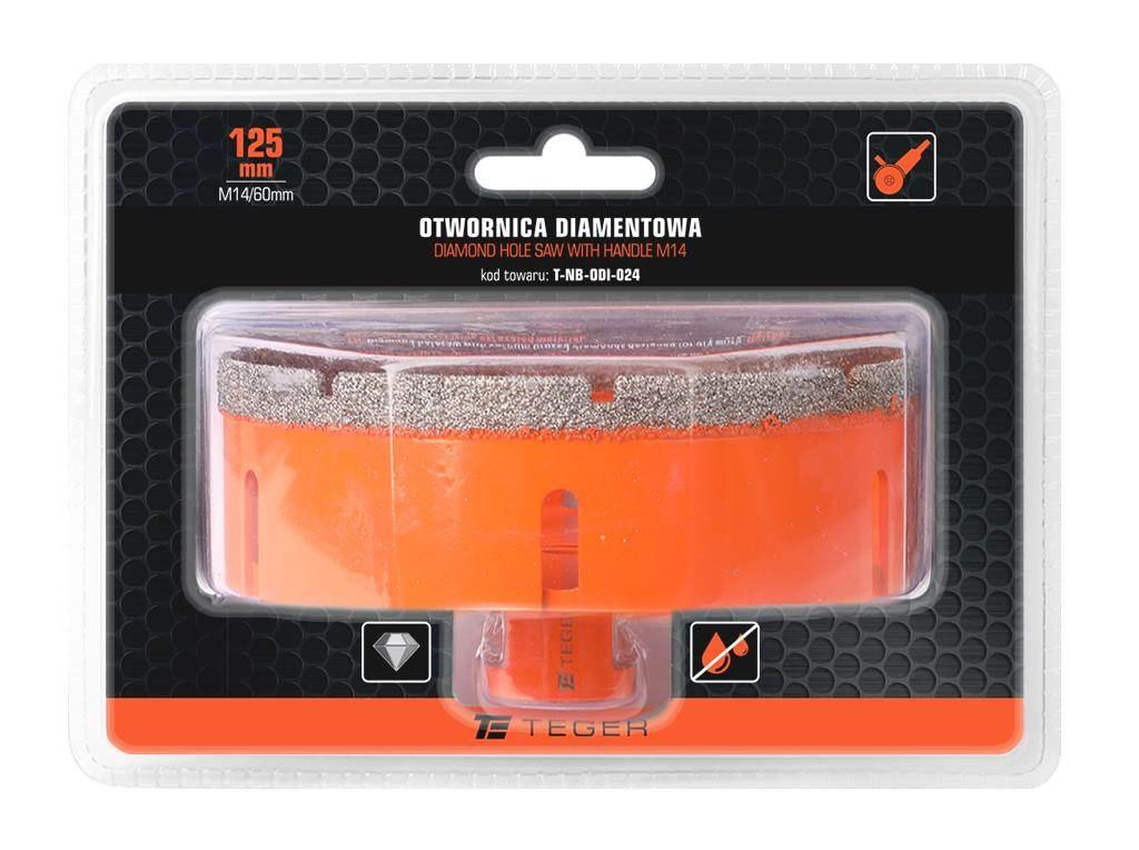 Otwornica diamentowa z uchwytem M14/125 mm / TEGER T-NB-ODI-024