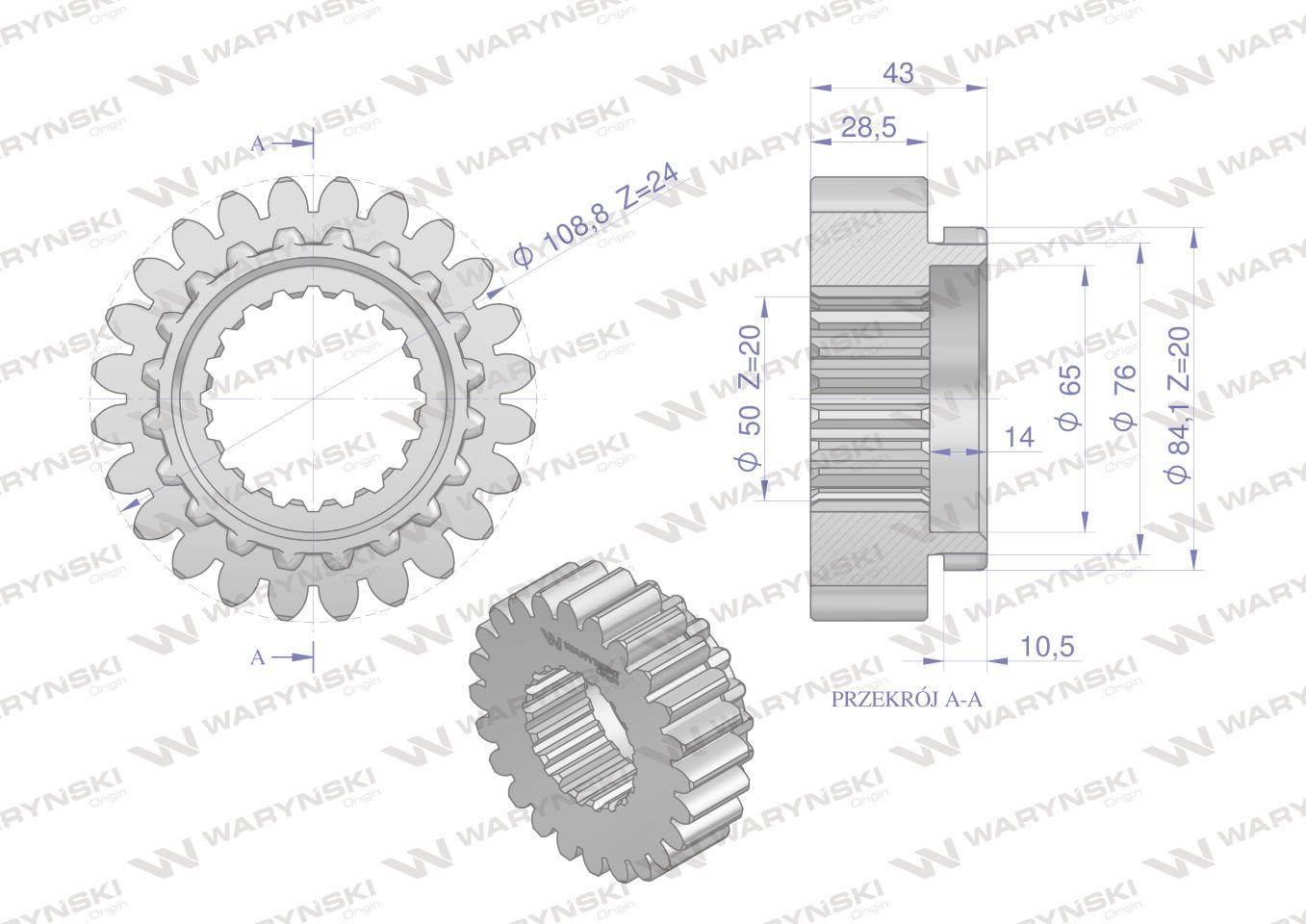 Koło napędzające 80185061 C-385 WARYŃSKI 80185061W - zdjęcie 2