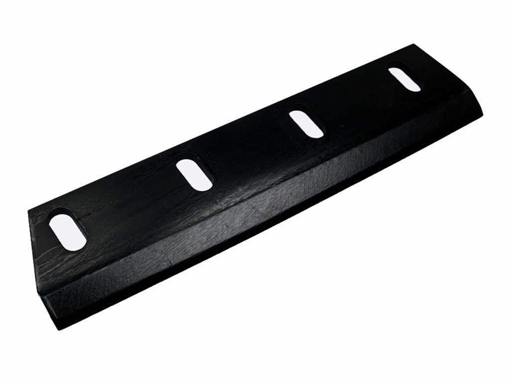 Nóż sieczkarni napawany lewy do trawy 380x90x8.5L otwory 4x35mm zastosowani