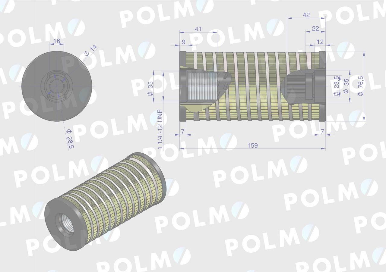 Filtr pompki paliwa wewnętrzny 26560163 4132A016P POLMO 26560163P - zdjęcie 2