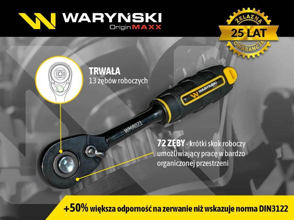 Grzechotka 1/4". 72 T. o zwiększonej odporności. Waryński WMR021 - zdjęcie 7