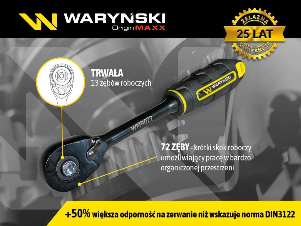 Grzechotka 3/8". 72 T. o zwiększonej odporności. Waryński WMR022 - zdjęcie 7