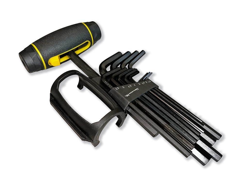 Klucze imbusowe hex wydłużone 13 szt ze stali CrV rozmiary od 1.5 do 10mm w