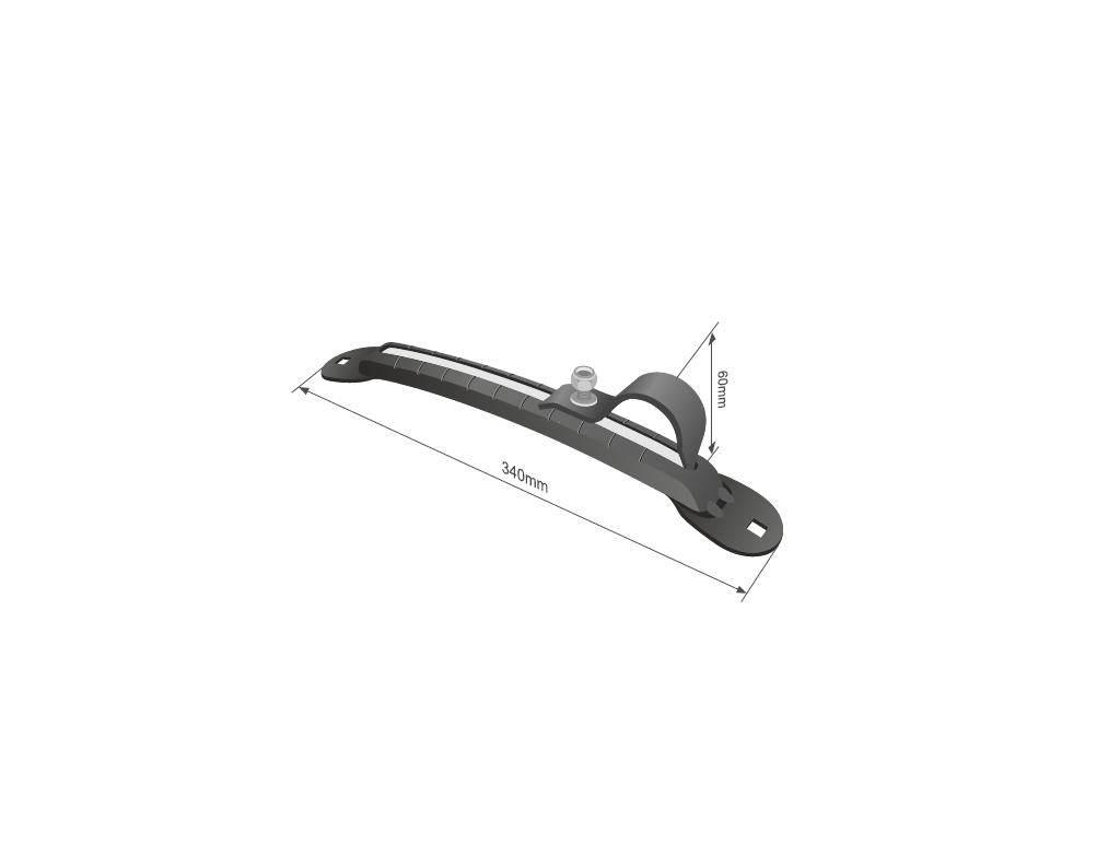 Uniwersalny uchwyt błotnika 340mm wersja malowana na czarno UBM/B42 - zdjęcie 2