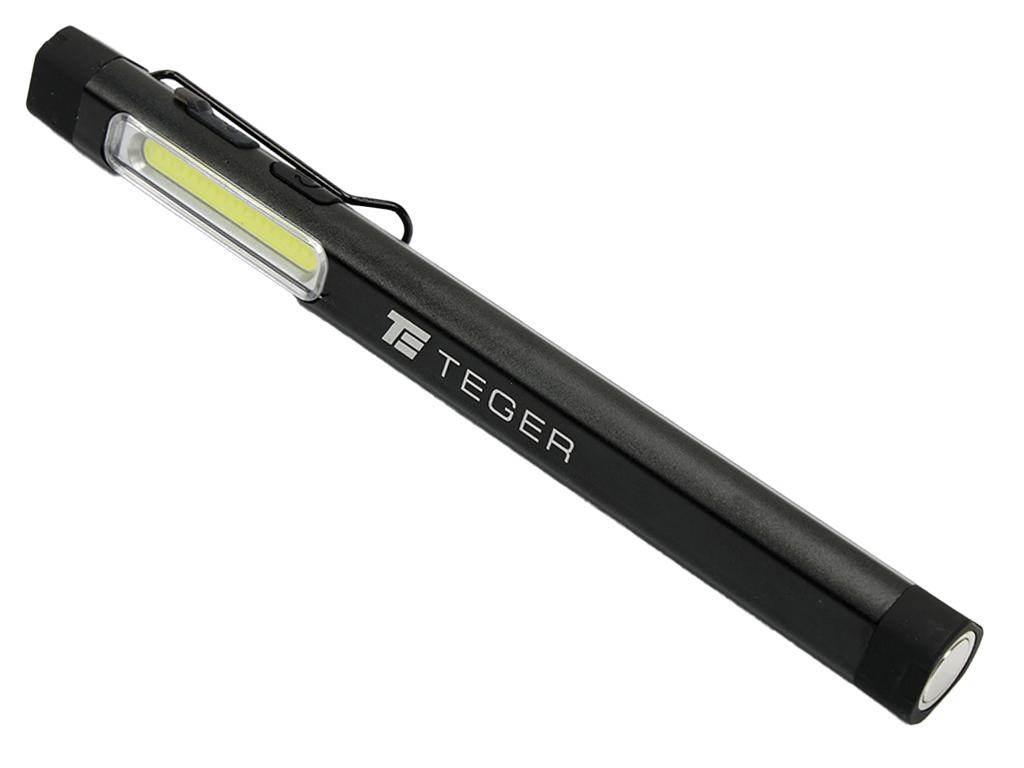 Latarka LED COB pen aluminiowa 400lm akumulator 750mAh ładowana USB Teger