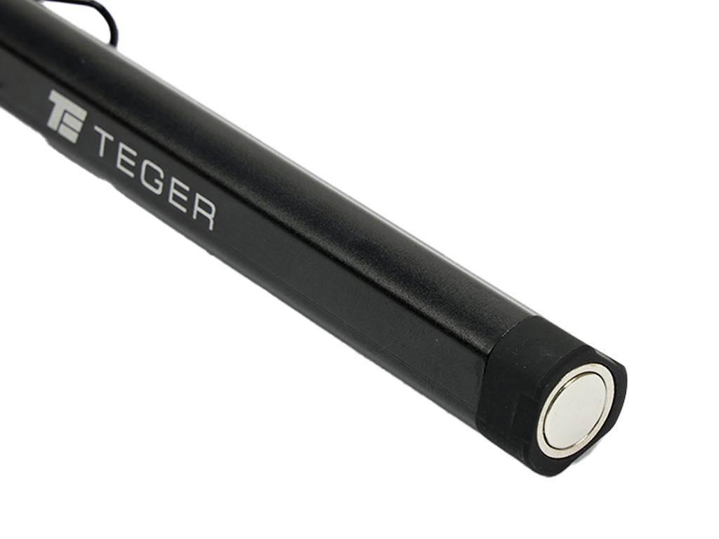 Latarka LED COB pen aluminiowa 400lm akumulator 750mAh ładowana USB Teger - zdjęcie 5