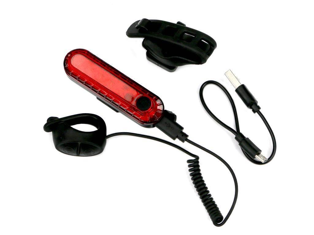 Zestaw lamp rowerowych, latarka LED przednia 2000 mAh i latarka LED tylna 1 - zdjęcie 4