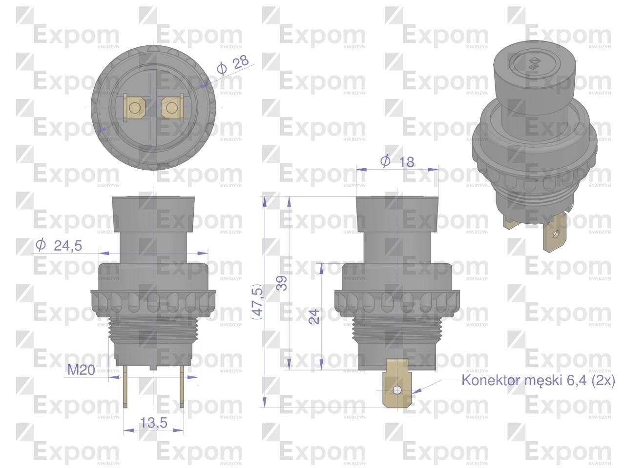 Przycisk Rozrusznika C-360 EXPOM KWIDZYN eu 50457871EX - zdjęcie 3
