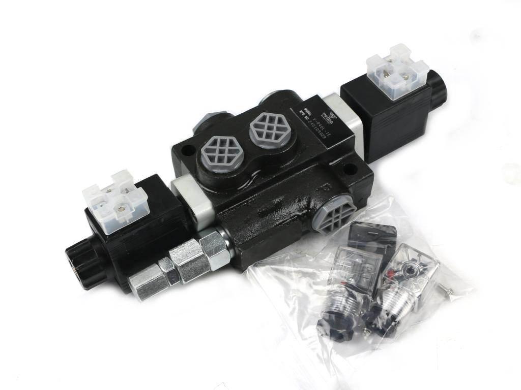Rozdzielacz hydrauliczny 1-sekcyjny sterowany elektrycznie 12V 40L VOIMA - zdjęcie 2